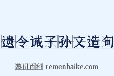 遗令诫子孙文造句是什么意思的图片
